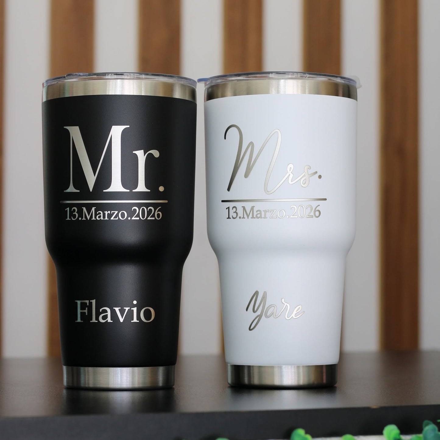 Bundle Termos para Novios Mr. & Mrs. Personalizados – 2 piezas